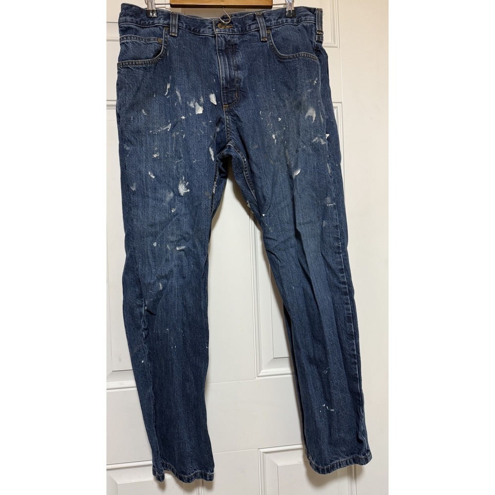 Carhartt Men's Relaxed Fit Jeans, size 36x30 With Paint